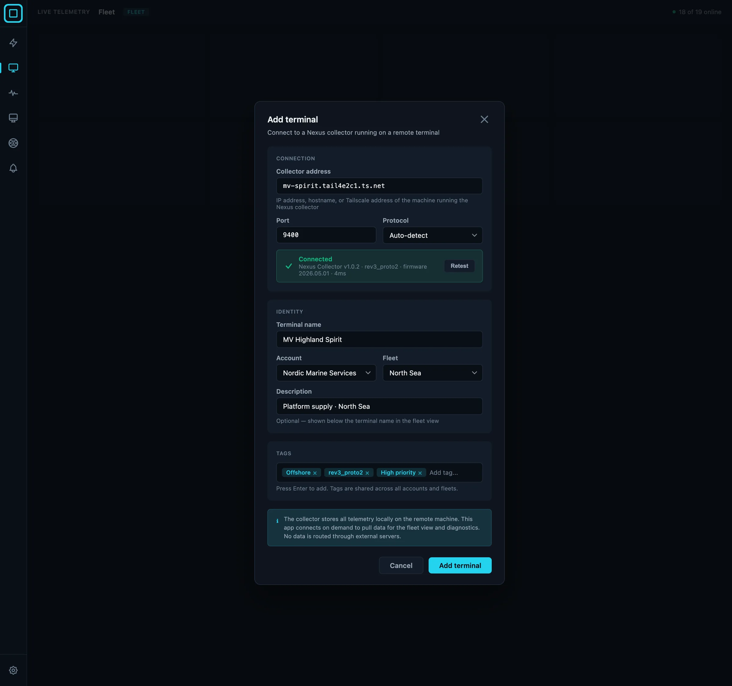 Add terminal flow